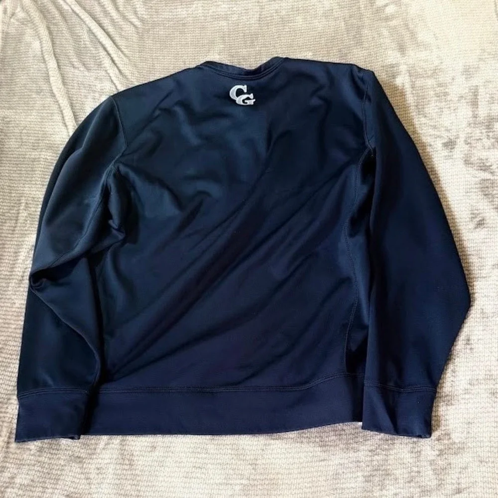 Nike Therma-FIT Columbia Grammar Sweatshirt Navy Blue Crewneck Mens XL